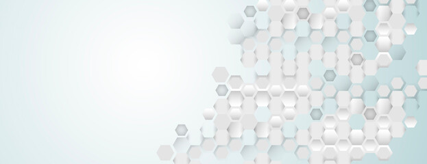 Illustration of hexagon pattern. Vector abstract pattern with hexagon shapes