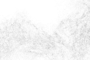 Distressed black texture. Dark grainy texture on white background. Dust overlay textured. Grain noise particles. Rusted white effect. Grunge design elements. Vector illustration, EPS 10.