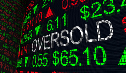 Oversold Company Stock High Trading Undervalued Business Share Prices 3d Illustration