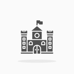 Castle icon. Solid Glyph style. Vector illustration. Enjoy this icon for your project.