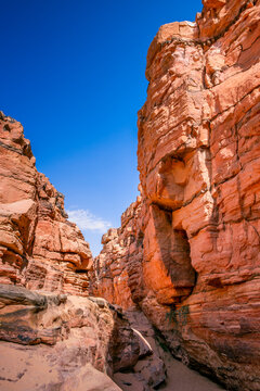 Red Canyon in the Senai Peninsula Desert