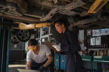 Automotive Technician Auto Repair Service.Brazilians do industry in the transportation business.car engine maintenance mechanic