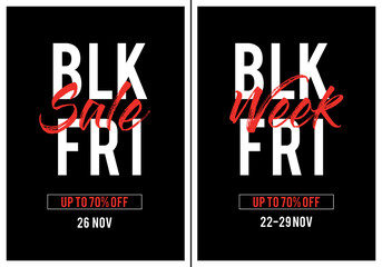 Black Friday sale, vector graphic design elements