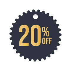 20% off tag, sales banner
