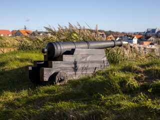 Cannon pointed at the sea on the fortress