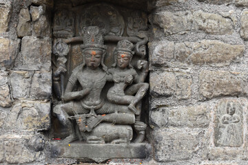 Small sculptures in Baijnath Temple, Himachal Pradesh.