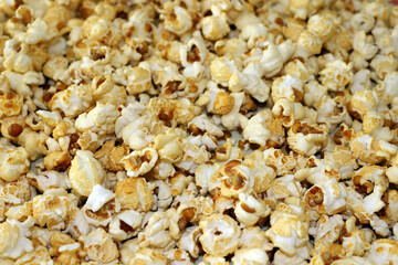 close up of popcorn