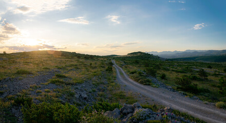Dirtroad in croatian countryside