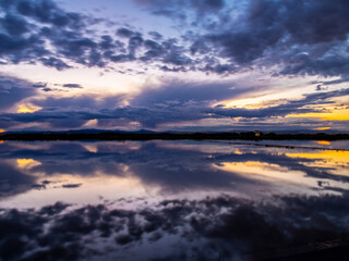 Sunset around the Albufera of Valencia (Spain)