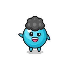 blueberry character as the afro boy