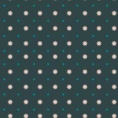 Abstract seamless pattern print with rows and dots