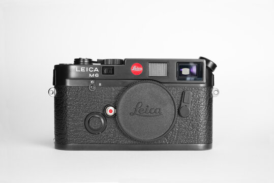 Bangkok/Thailand - October 14, 2022 : Most popular rangefinder film 35mm camera by Leica Germany since 1984 in name Leica M6 is still needed and selling well today for street photographer.