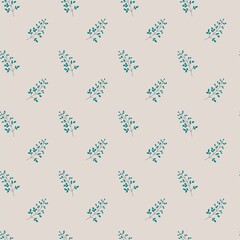 Feminine print of foliage and spring branches