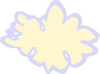 Obraz premium 子供が描いた雨雲のかわいい落書き くもり