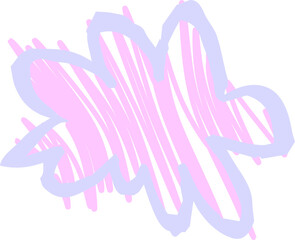 子供が描いた雨雲のかわいい落書き くもり