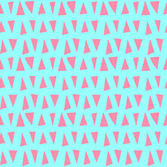 Abstract Hand Drawing Geometric Triangles Tile Seamless Vector Pattern Isolated Background