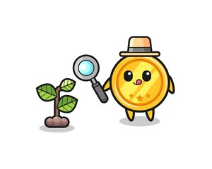 cute medal herbalist researching a plants