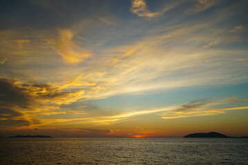 sunset over the sea