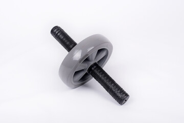 wheel for physical training, crossfit, physiotherapy, body health, exercise, pilates, yoga and bodybuilding isolated on white background.