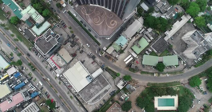 Aerial drone, victorial island, lagos nigeria