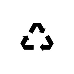 Recycling.Black recycle icon sign.Logo or symbol for packaging , recycling.ecology, eco friendly, environmental management symbols.Most used recycle signs vector. EPS 10