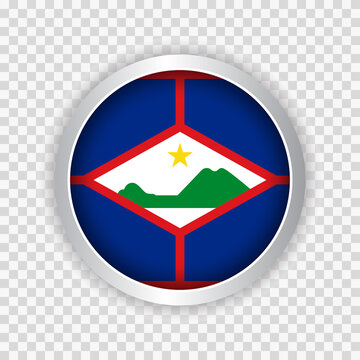 Flag of Sint Eustatius on round button on transparent background element for websites