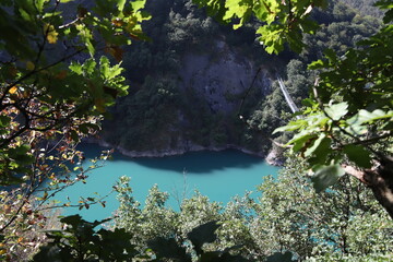 Lake in the mountains near Grenoble