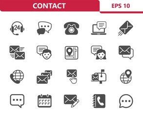 Contact, Contact Us Icons