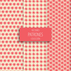 patr&oacute;n con motivos rosados