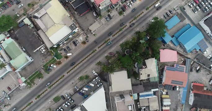 Aerial drone, victorial island, lagos nigeria