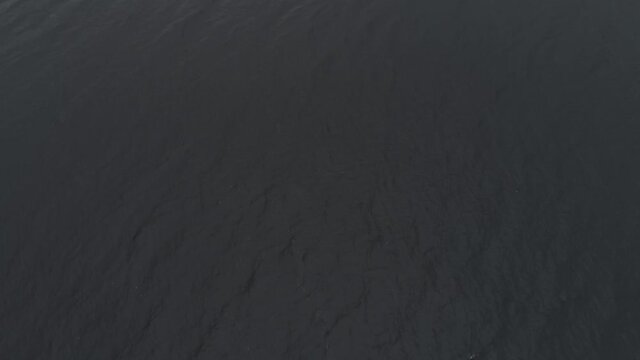 Loch Aerial Loch Ness cold gray waters, Scotland, United Kingdom, UK Mist, Rain, Storm
