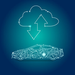 autonomous driving car - artificial intelligence update cloud service
