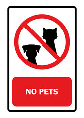 no pets symbol vector illustration