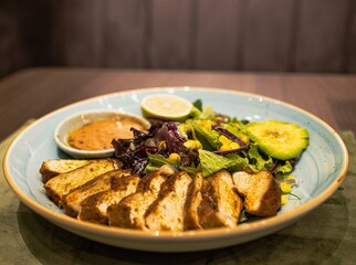 grilled chicken with vegetables