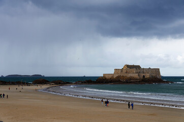 Town of Saint-Malo, a touristic icon in Brittany