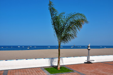 seaside promenade in patti Sicily Italy