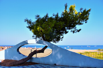 seaside promenade in patti Sicily Italy