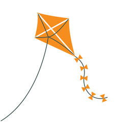 simple cartoon orange kite