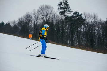 woman skier at ski slope