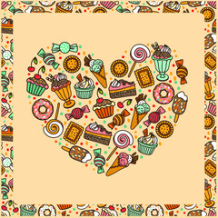 Vector illustration. Heart vector shape love icon.heart set isolated abstract graphic collection symbol.