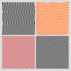 set of patterns seamless wallpaper geometric color design modern texture op art stripes background backdrop gift wrapping paper abstract bedsheet apron vector 