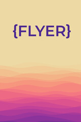 Cover page template. Page template with soft curves in sunset colors. Can be used as banner, flyer, poster, business card, brochure. Appealing vector illustration.