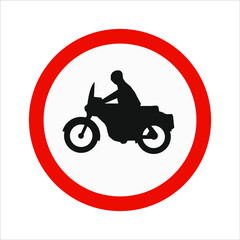 No Motorcycles Road Traffic Sign Isolated Vector