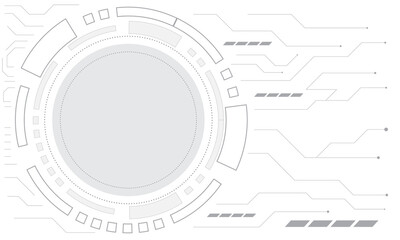 Abstract grey background technology concept of digital worldwide network with technological circuits. vector, illustration