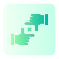 Focus hand gradient icon