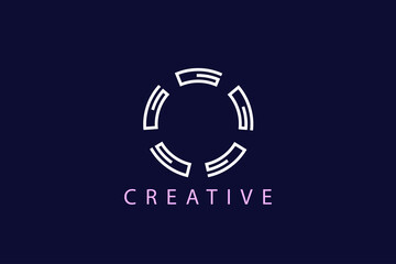 letter G logo design in circular style