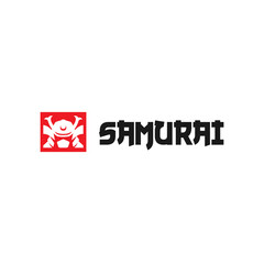 samurai logo vector design. logo template