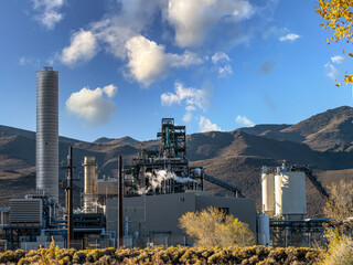 Industrial power plant in the desert near Reno, Nevada