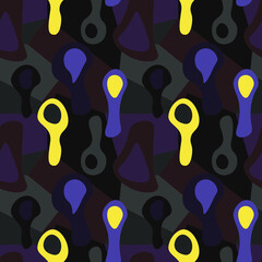 Seamless cute vector pattern with shapes