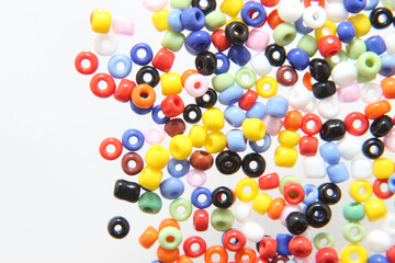 beads color on a white background